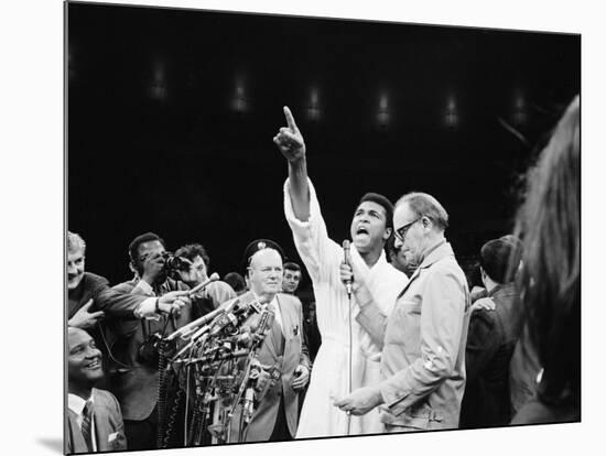 Boxer Cassius M. Clay, Aka Muhammad Ali, Proclaiming Himself the Greatest-null-Mounted Premium Photographic Print