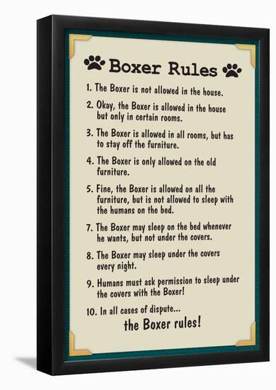Boxer House Rules-null-Framed Poster