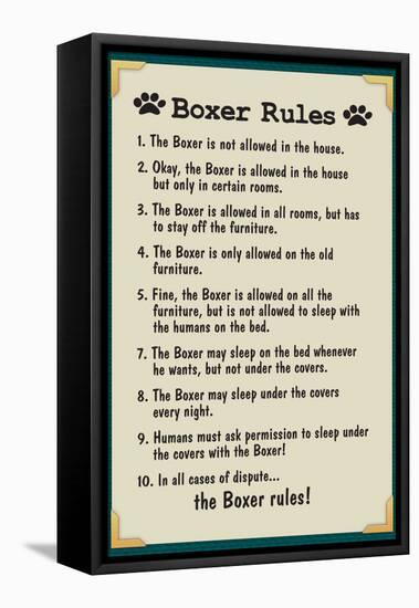 Boxer House Rules-null-Framed Stretched Canvas