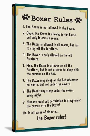 Boxer House Rules-null-Stretched Canvas