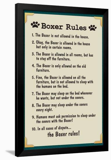 Boxer House Rules-null-Framed Standard Poster