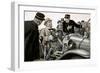 Boxer Jack Johnson at the Wheel of a Racing Car-null-Framed Giclee Print