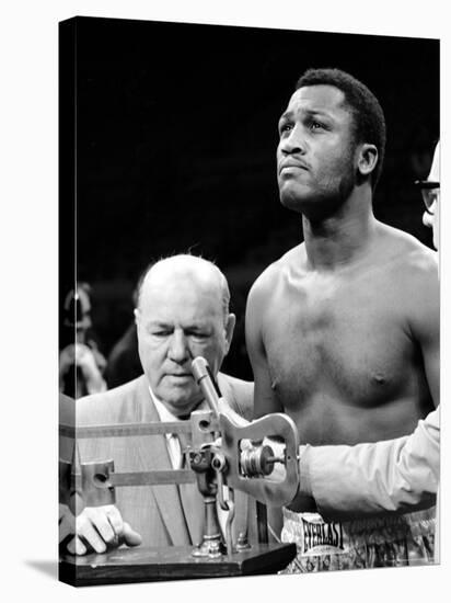 Boxer Joe Frazier at the Weigh in for His Fight Against Muhammad Ali-John Shearer-Stretched Canvas