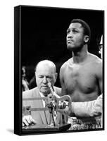 Boxer Joe Frazier at the Weigh in for His Fight Against Muhammad Ali-John Shearer-Framed Stretched Canvas