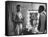 Boxer Joe Frazier Dressing During Training for a Fight Against Muhammad Ali-John Shearer-Framed Stretched Canvas