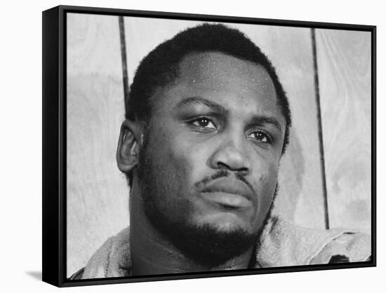 Boxer Joe Frazier Training for a Fight Against Muhammad Ali-John Shearer-Framed Stretched Canvas