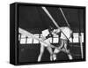 Boxer Joe Louis Fighting in Boxing Match-null-Framed Stretched Canvas