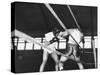 Boxer Joe Louis Fighting in Boxing Match-null-Stretched Canvas