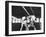Boxer Joe Louis Fighting in Boxing Match-null-Framed Photographic Print