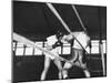 Boxer Joe Louis Fighting in Boxing Match-null-Mounted Photographic Print