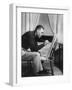 Boxer Joe Louis Painting a Picture for Urban League Guild Exhibit, Sept. 1949-null-Framed Photo