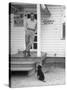 Boxer Joe Walcott Standing Outside Doorway of Building at Training Camp-Tony Linck-Stretched Canvas