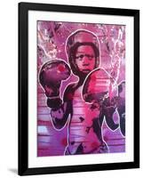 Boxer Kid 1-Abstract Graffiti-Framed Giclee Print