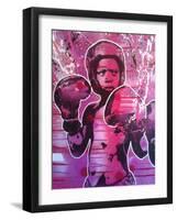 Boxer Kid 1-Abstract Graffiti-Framed Giclee Print