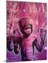 Boxer Kid 2-Abstract Graffiti-Mounted Giclee Print