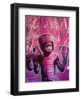 Boxer Kid 2-Abstract Graffiti-Framed Premium Giclee Print