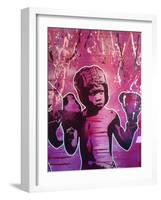 Boxer Kid 2-Abstract Graffiti-Framed Giclee Print