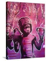 Boxer Kid 2-Abstract Graffiti-Stretched Canvas