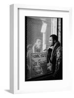 Boxer Muhammad Ali Taunting Boxer Joe Frazier During Training for Their Fight-John Shearer-Framed Photographic Print