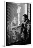 Boxer Muhammad Ali Taunting Boxer Joe Frazier During Training for Their Fight-John Shearer-Framed Photographic Print