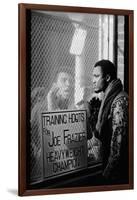 Boxer Muhammad Ali Taunting Boxer Joe Frazier During Training for Their Fight-John Shearer-Framed Photographic Print