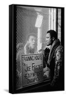 Boxer Muhammad Ali Taunting Boxer Joe Frazier During Training for Their Fight-John Shearer-Framed Stretched Canvas