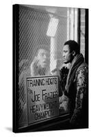 Boxer Muhammad Ali Taunting Boxer Joe Frazier During Training for Their Fight-John Shearer-Stretched Canvas