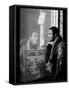 Boxer Muhammad Ali Taunting Rival Joe Frazier at Frazier's Training Headquarters-John Shearer-Framed Stretched Canvas