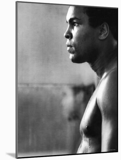 Boxer Muhammad Ali Training for a Fight Against Joe Frazier-John Shearer-Mounted Premium Photographic Print