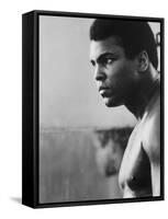 Boxer Muhammad Ali Training for a Fight Against Joe Frazier-John Shearer-Framed Stretched Canvas