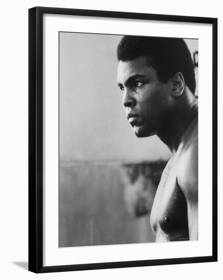 Boxer Muhammad Ali Training for a Fight Against Joe Frazier-John Shearer-Framed Premium Photographic Print