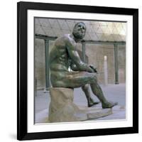 Boxer of Thermonr, Hellenistic Bronze Statue, C1st Century Ad-Lysippos-Framed Photographic Print