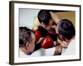 Boxer Receiving Advice-null-Framed Photographic Print