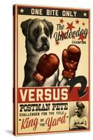 Boxer - Retro Boxing Ad-Lantern Press-Stretched Canvas