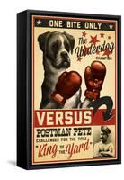 Boxer - Retro Boxing Ad-Lantern Press-Framed Stretched Canvas