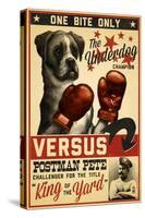 Boxer - Retro Boxing Ad-Lantern Press-Stretched Canvas