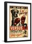 Boxer - Retro Boxing Ad-Lantern Press-Framed Premium Giclee Print