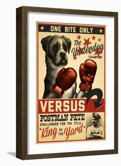 Boxer - Retro Boxing Ad-Lantern Press-Framed Art Print