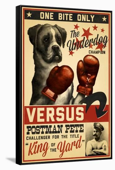 Boxer - Retro Boxing Ad-Lantern Press-Framed Stretched Canvas