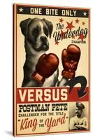 Boxer - Retro Boxing Ad-Lantern Press-Stretched Canvas