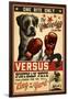 Boxer - Retro Boxing Ad-Lantern Press-Framed Premium Giclee Print