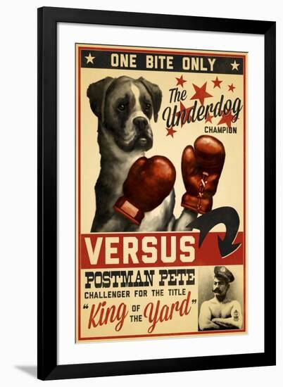 Boxer - Retro Boxing Ad-Lantern Press-Framed Art Print