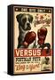 Boxer - Retro Boxing Ad-Lantern Press-Framed Stretched Canvas