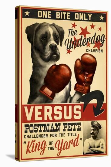 Boxer - Retro Boxing Ad-Lantern Press-Stretched Canvas
