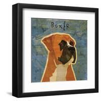 Boxer (square)-John W^ Golden-Framed Art Print