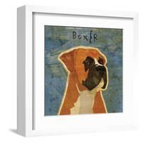 Boxer (square)-John W^ Golden-Framed Art Print