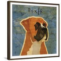 Boxer (square)-John W^ Golden-Framed Art Print