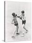 Boxer Throwing a Right Hook-null-Stretched Canvas