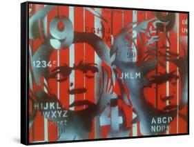 Boxer V Alphabet-Abstract Graffiti-Framed Stretched Canvas