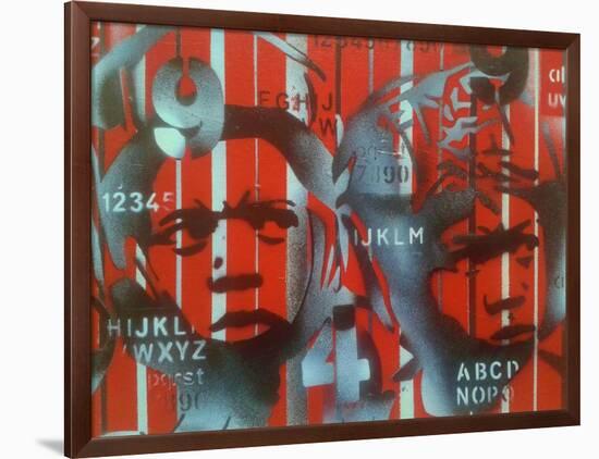 Boxer V Alphabet-Abstract Graffiti-Framed Giclee Print